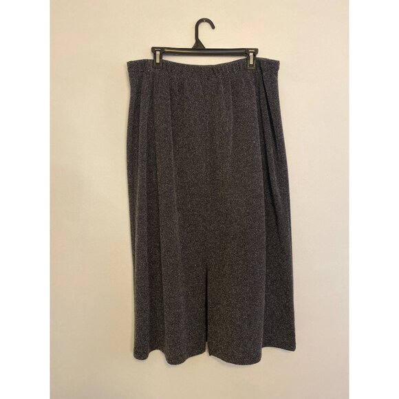 Jaclyn Smith Classic Women's Gray Herringbone Midi Skirt Size 1X - Picture 3 of 5